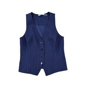 Ramy Brook Blue Pinstripe Vest - NWOT /Size M